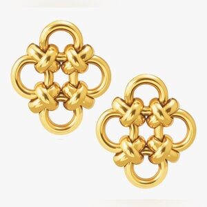 Gorgeous  Nordstrom Heaven  18KT dip Flower Knot Earrings